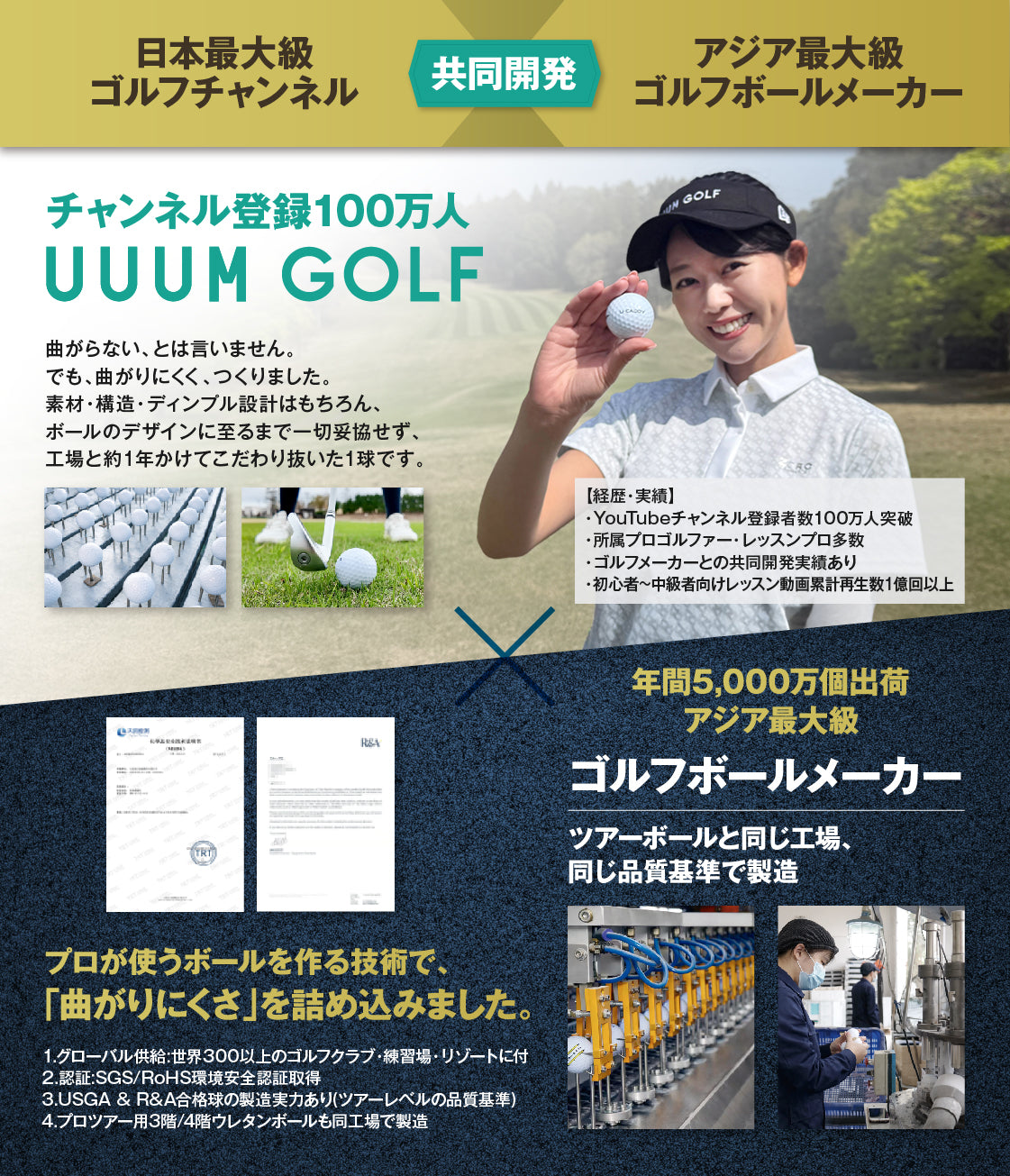 U-CADDY STRAIGHT DRIVE ゴルフボール 2